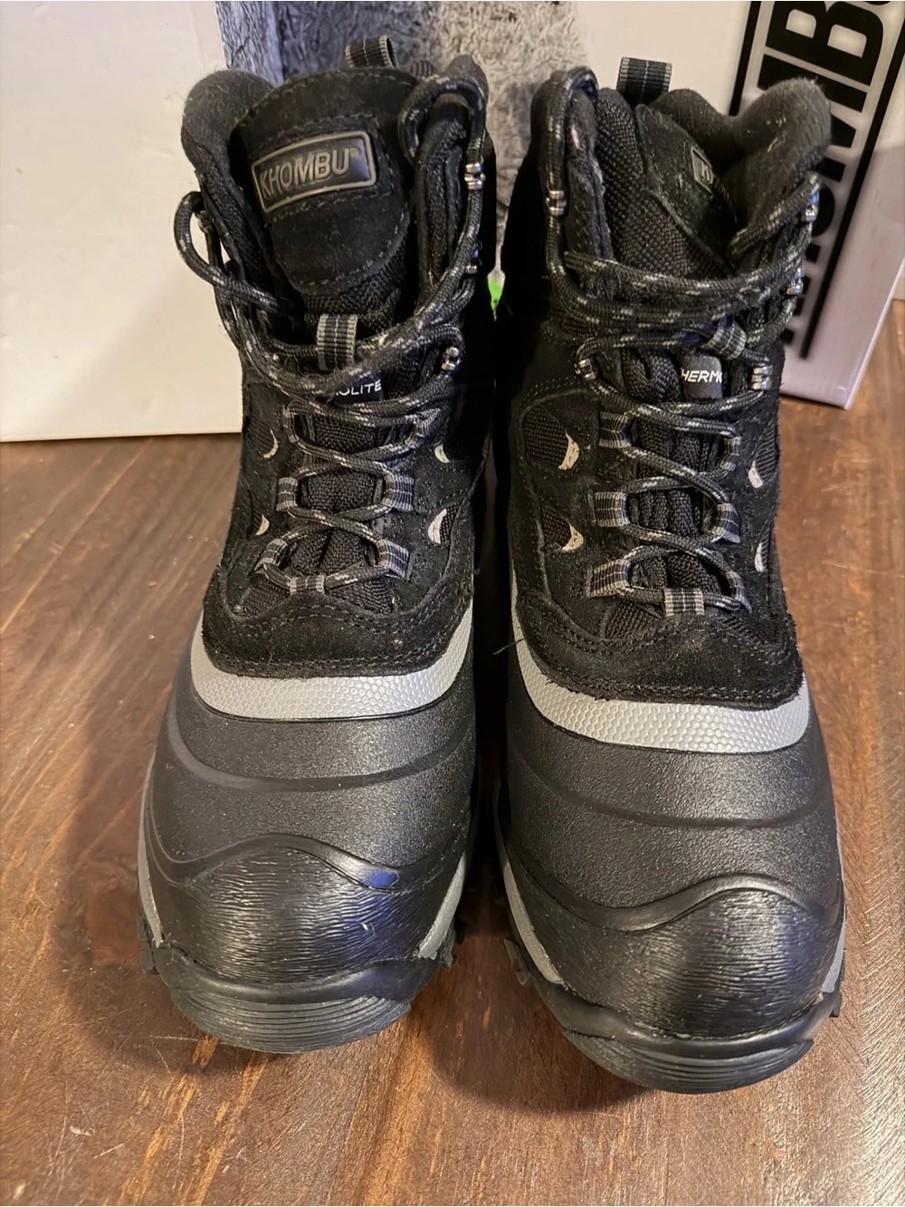 Khombu Black Insulated Snow Boots - Size 11M
